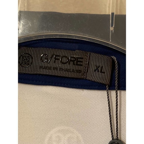 Men’s G/Fore GFore Polo Golf Shirt XL Offset Stripe NWT - Picture 2 of 9